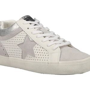 VINTAGE HAVANA Womens Bounce Metallic Croc Perforated Lace Up Sneakers